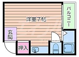 ネオハイツ 4階ワンルームの間取り