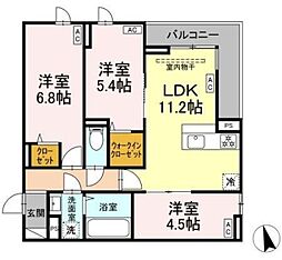 セレスティア下石神井 2階3LDKの間取り