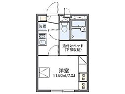 レオパレスMONTEMARE 1Kの間取図画像
