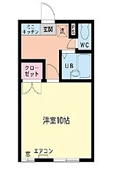 イーストポイントヴィラ 1階1Kの間取り