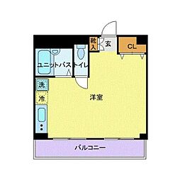 メゾン・ド・ヴィレ鷺沼 ワンルームの間取図画像