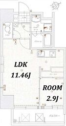ウインステージ箱崎2 1LDKの間取図画像