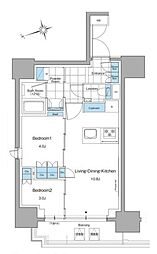 ルフォンプログレ本郷三丁目 2LDKの間取図画像