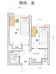 パークアベニュー 1Kの間取図画像