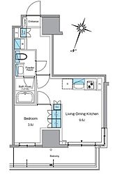 ルフォンプログレ渋谷ヒルトップ 1LDKの間取図画像