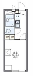 レオパレスさくら 2階1Kの間取り