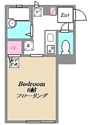 カーサギアンダ 1階1Kの間取り