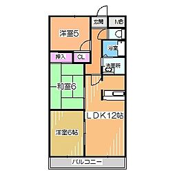 カナート浅香 3LDKの間取図画像