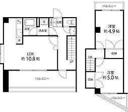 シャトー・ド・デューカル 7階2LDKの間取り
