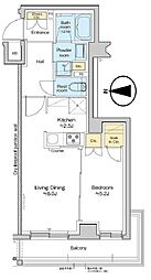 レジデンス高円寺 3階1LDKの間取り