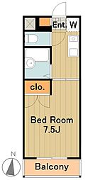 コーポレイメイ 3階1Kの間取り