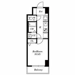 セントランド所沢 1Kの間取図画像