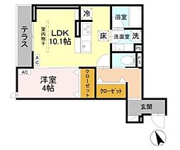 藤沢市羽鳥1丁目アパート 1LDKの間取図画像