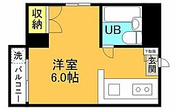 ローズハイツ南中野 1Kの間取図画像