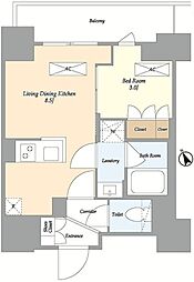 ルフォンリヴェント西巣鴨 1LDKの間取図画像