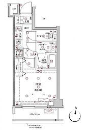 クレイシア板橋本町 5階1Kの間取り