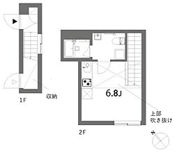 TAKANAWA SITE 1階ワンルームの間取り
