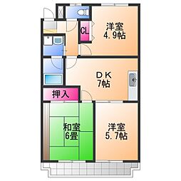 間取図画像 3DK