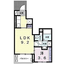 ベルソ・メゾン 1LDKの間取図画像