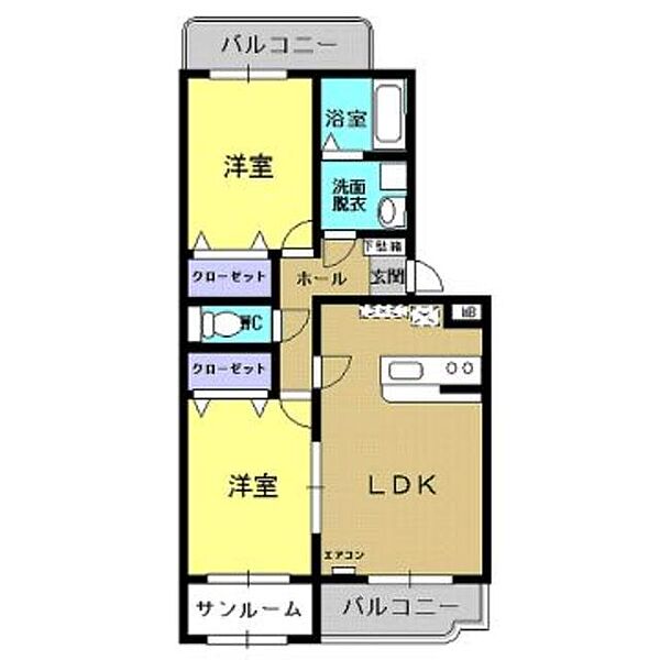 ユーミーマンション　カシマ 102｜富山県滑川市加島町(賃貸マンション2LDK・1階・59.86㎡)の写真 その2