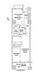 コンフォリア本駒込 2階1SLDKの間取り