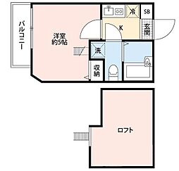 リュクスシティー上大岡 1Kの間取図画像