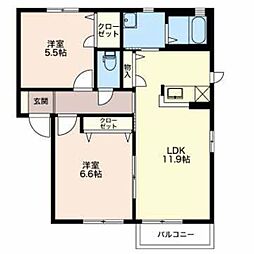 間取図画像 2LDK