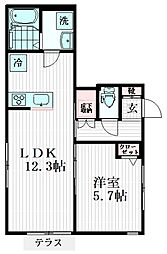 TR笹塚 1LDKの間取図画像