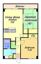 アウラ10 2LDKの間取図画像