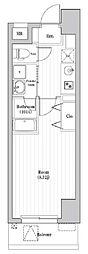 アーバンパーク三ノ輪2 1Kの間取図画像