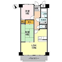 サニーコート浅井 2LDKの間取図画像