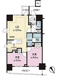 オープンレジデンシア四谷坂町 801 8階2LDKの間取り