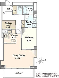HIROOAPARTMENT 1LDKの間取図画像
