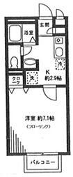 MALMAISON 1Kの間取図画像