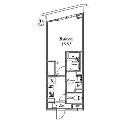PASEO東武練馬 1階ワンルームの間取り
