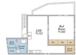 シルクメゾン 1階1LDKの間取り