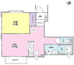 ハルシオンプレイスE 1LDKの間取図画像