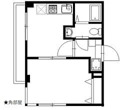 Castle自由が丘 1DKの間取図画像