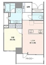 墨田区亀沢4丁目マンション 1LDKの間取図画像