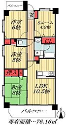 日神パレステージ本八幡 3SLDKの間取図画像