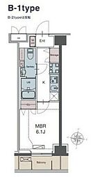 ＬＵＸＥＮＡ勝田台 4階1Kの間取り