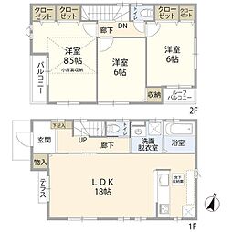 町田市南大谷住宅 1階3LDKの間取り