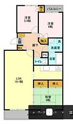ヴィラコースト 3LDKの間取図画像