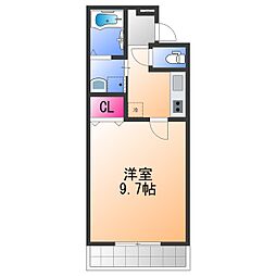 フジパレス鳳中サウス 1階1Kの間取り