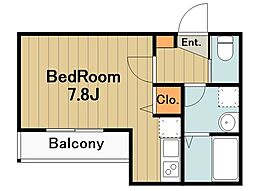 ベイルームステラ橋本 ワンルームの間取図画像