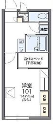 レオパレスドルフフクサト 1Kの間取図画像