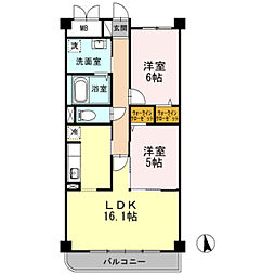 エレガントヴィラ 2LDKの間取図画像