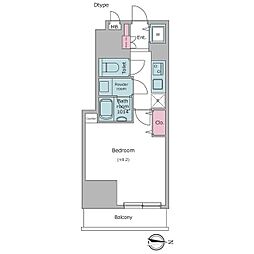 COMFORIA要町 1Kの間取図画像