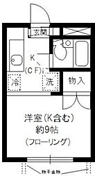 メゾンドルルス ワンルームの間取図画像