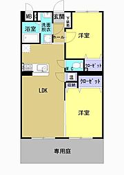 グランフォレスト 2LDKの間取図画像